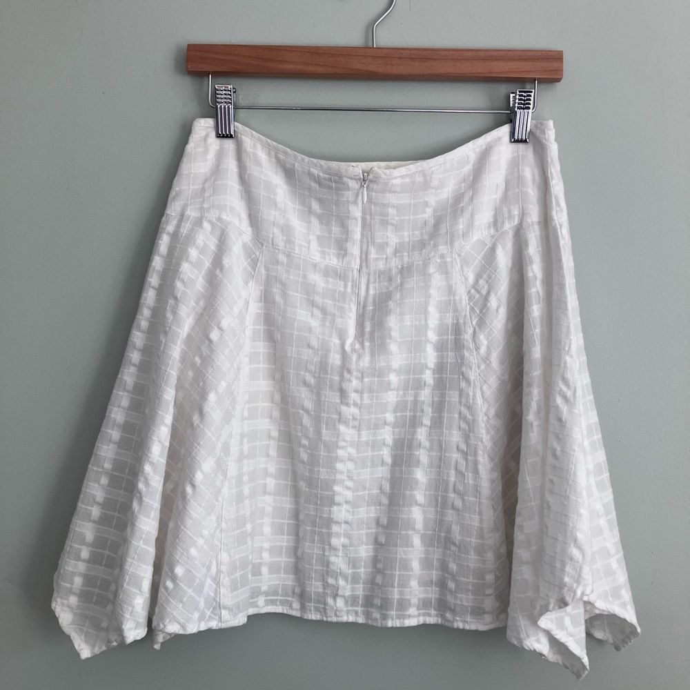 PRANA White Cotton Rhia Asymmetric Circle Skirt Size 4 - Picture 3 of 12